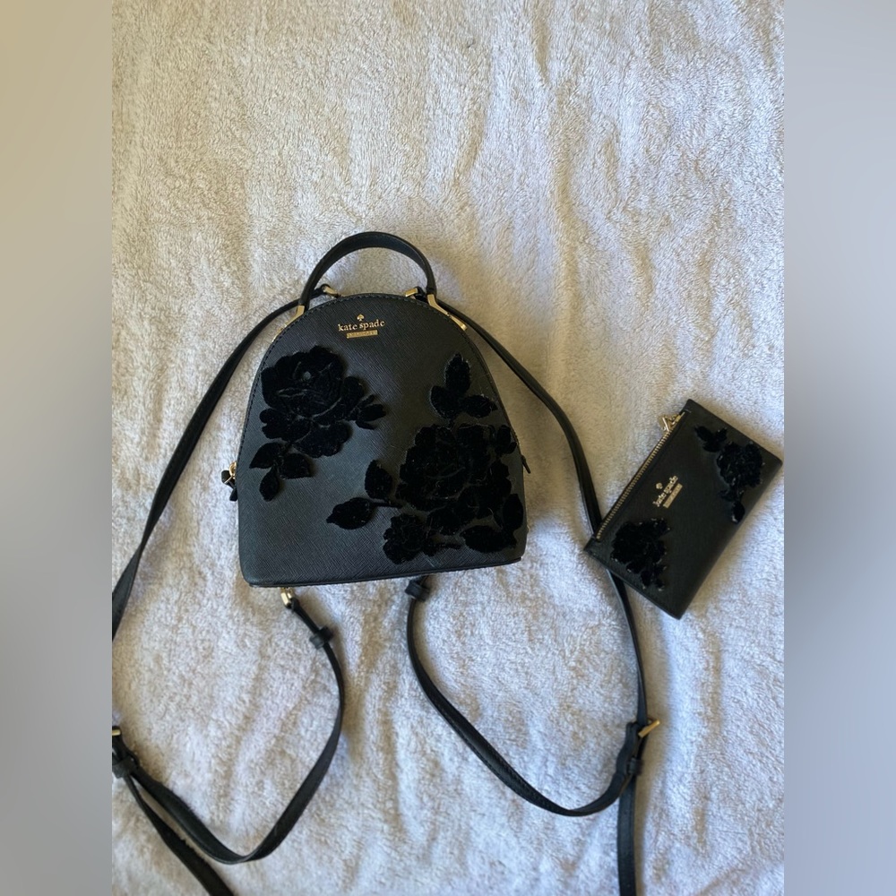 Kate Spade Mini Backpack & matching wallet